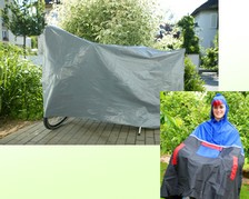 Fahrrad-Garagen / Regenponchos