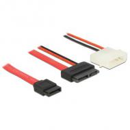 Sata-kabel delock slim 13pin -> sata 7pin +2pin molex 0.15m (84789)