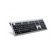 Logickeyboard xl-print alu white on black fr (pc / slim) (lkb-lprntwb-ajpu-fr)