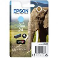 EPSON 24 Tinte hell cyan Standardkapazität 5.1ml 360 Seiten 1-pack blister ohne Alarm (C13T24254012)