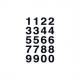 (6) Zahlen-Sticker, 33 mm 4159