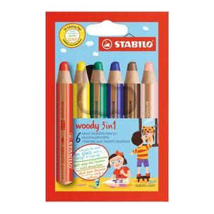 Multitalentstift woody 3 in 1, 6er Karton-Etui 880/6