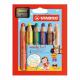 Multitalentstift woody 3 in 1, 6er Karton-Etui inkl. Spitzer 880/10-2