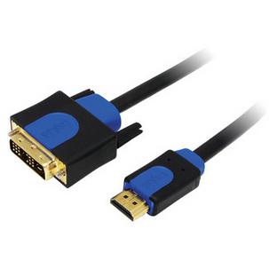 Symbolbild: HDMI - DVI-D 18+1 Anschlusskabel High Speed CHB3102