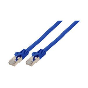 Flach-Patchkabel Kat. 6A mit Kat. 7 Rohkabel, blau BS75511-SLB