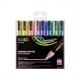 Pigmentmarker POSCA PC-5M, 8er Etui, standard Farben PC5M/8 METAL 09