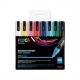 Pigmentmarker POSCA PC-5M, 8er Etui, standard Farben PC5M/8 METAL 09