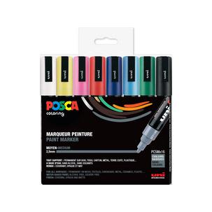 Pigmentmarker POSCA PC-5M, 16er Etui PC5M/16A ASS22