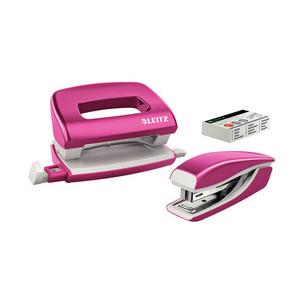 Heftgerät- & Locher-Set Mini WOW 5561, pink 5561-20-23