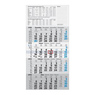 Wandkalender "4-Monats-Kalender UWS", grau 5070242005