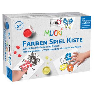 Fingerfarbe "MUCKI", Farben Spiel Kiste Set "Wir zählen mit Farben und Fingern"  29103