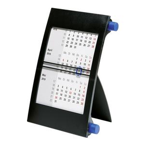 Tischkalender "3-Monatskalender", schwarz / blau 7038000305