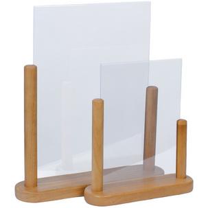 Symbolbild: Tischaufsteller TABLE, teak PFT-TE-LA