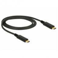 DELOCK USB 3.1 Gen 2 10 Gbps Kabel Type-C zu Type-C 1 m 5 A E-Marker (85531)