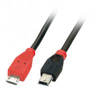 LINDY USB 2.0 Kabel Typ Micro-B  /  Mini-B OTG 2m Micro-B Stecker an Mini-B Stecker (31719)