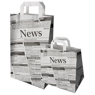 Symbolbild: Papier-Tragetasche "Newsprint", mit Tragegriffen 87054