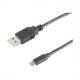 Anschlusskabel, USB-A - Micro USB-B - schwarz BS33090-W