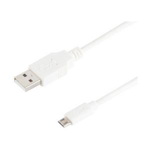 Anschlusskabel, USB-A - Micro USB-B - weiß BS33090-W