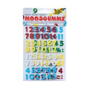 Moosgummi Glitter-Sticker "Zahlen" 23797