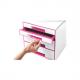 Schubladenbox WOW CUBE, perlweiß / pink 5213-20-62