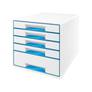 Schubladenbox WOW CUBE, perlweiß / blau 5214-20-36