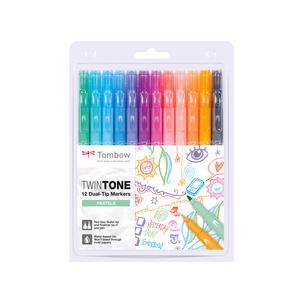 Doppelfasermaler "TwinTone" Pastell Colours, 12er Set WS-PK-12P-2