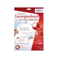 AVERY Cartes de correspondan jet dencre, 128 x 82 mm mat blanc, imprimable recto / verso, bords lisses gr  la technologie Quick&Clean, pour imprimante jet dencre contenu: 48 cartes (C2318-12.FR)