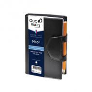 QUO VADIS Taschenkalender "Maor", 2025, schwarz Blattgröße: 85 x 130 mm, Kalendarium: 1 Tag auf 1 Seite, Druck: schwarz, Einband: Kunststoff-Einband, kariert, mehrsprachig, 12 Monate, inkl. Bleistift (283027Q)
