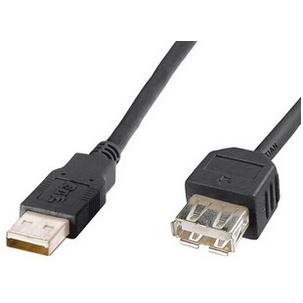 USB 2.0 Verlängerungskabel USB-A Stecker - Kupplung AK-300200-018-S