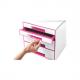 Schubladenbox WOW CUBE, perlweiß / pink 5213-20-16