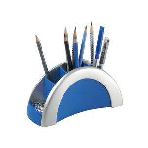 Symbolbild: PEN HOLDER VEGAS Stifteköcher, silber / blau, Lieferung unbestückt  7720-23