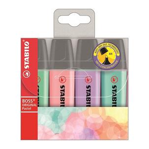 Textmarker BOSS® ORIGINAL Pastel, 4er Etui 70/4-3