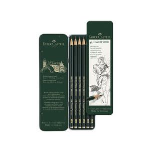 Bleistift CASTELL 9000, 6er Metalletui 119063