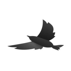 3D-Wand-Kreidetafel "BIRD" W3D-BIRD