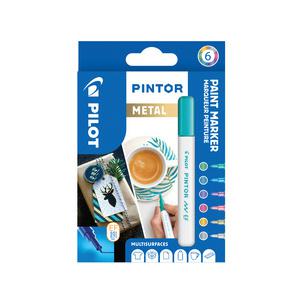 Pigmentmarker PINTOR, 6er set "METAL" 537472