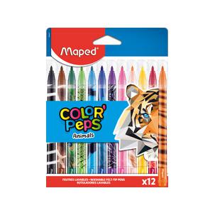 Fasermaler COLORPEPS Animals, 12er Kartonetui 845403