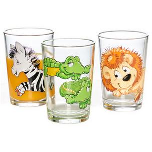 Kinder-Trinkglas "Happy Zoo, 3er Set 811377