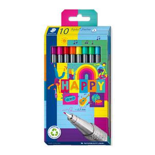 Fineliner triplus HAPPY, 10er Kartonetui 334 C10 HA