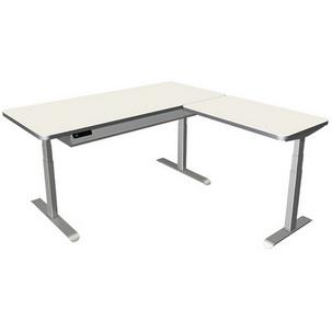 Symbolbild: Sitz-/Steh-Schreibtisch "Move 4 Premium" mit Anbauelement, weiß 10321410