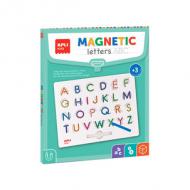 APLI kids Tableau magnétique, "Magnets ABC lettres" tableau magnétique blanc avec stylet bleu  pointe métallique, pour apprendre  écrire correctement les lettres (19263)