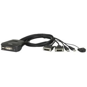 Kabel KVM Switch DVI + USB 2.0, 2-fach CS22D