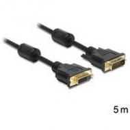 Delock dvi kabel dvi(24+1) -> dvi(24+1) st / bu 5.00m gold (83188)