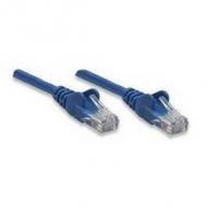 INTELLINET Netzwerkkabel Cat5e U / UTP 20m Blau RJ-45 Stecker  /  RJ-45 Stecker Snagless Vergoldete Kontakte Polybeutel (326018)